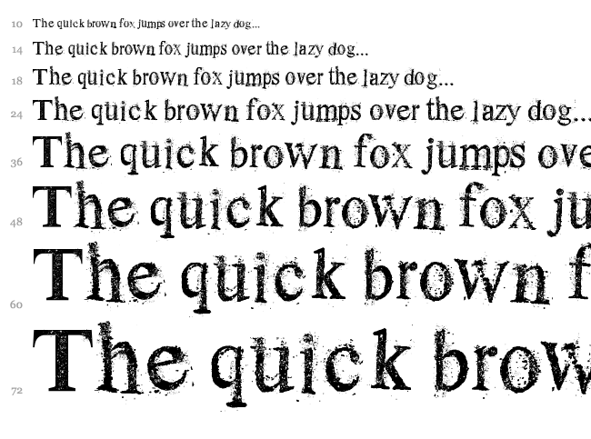 Dust Serif font waterfall